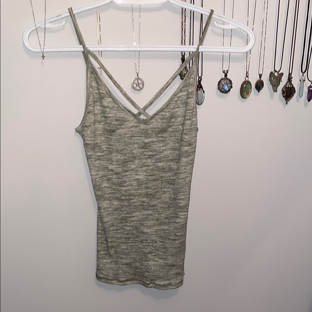 Green Hollister tank top
